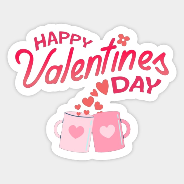 Happy Valentines Day - Cheers! Sticker by Trendy-Now